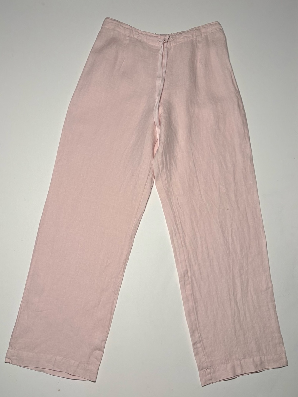 Bella Notte Baby Pink Linen drawstring pants xs